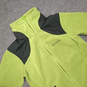 Columbia Women's Fleece Jacket Full Zip‎ Lime Green Size S